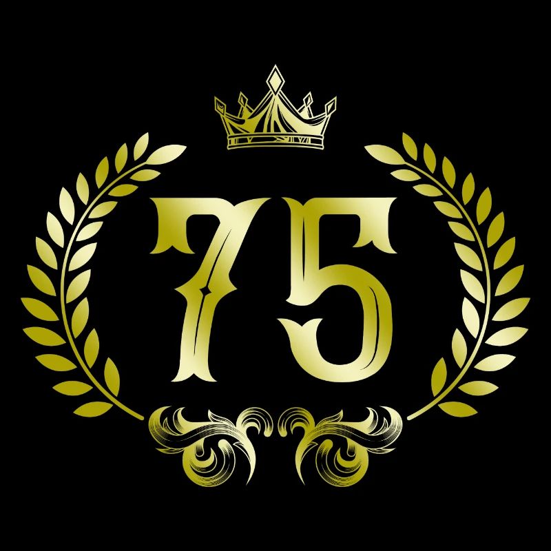 75 Number wreath