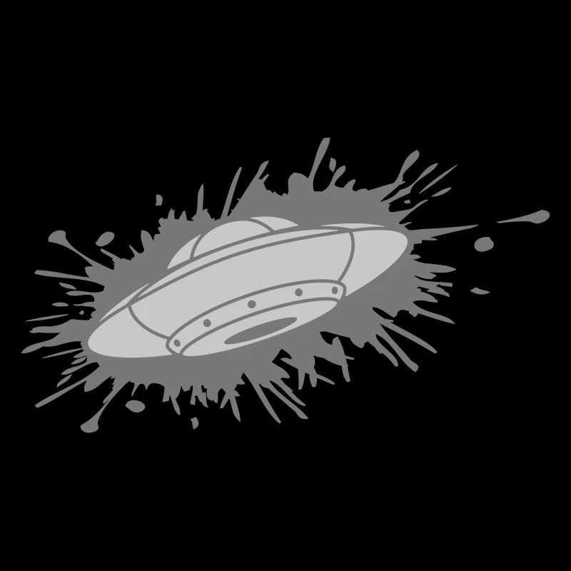 Éclaboussures de couleur Splash UFO Aliens