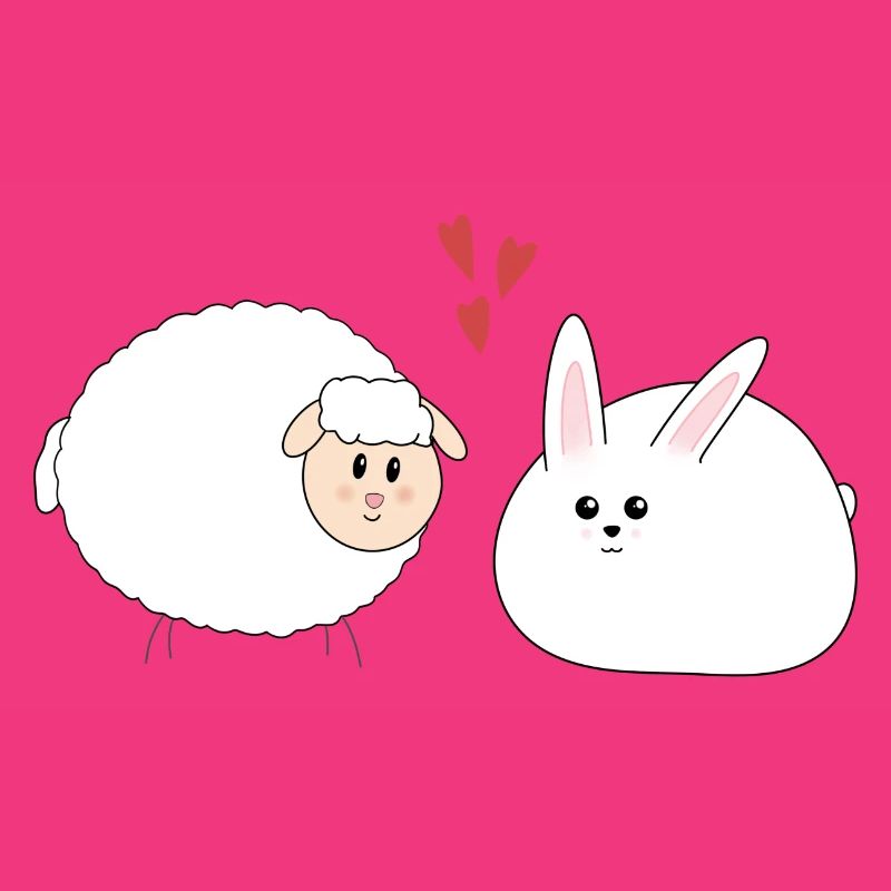 Rabbit and sheep, Easter