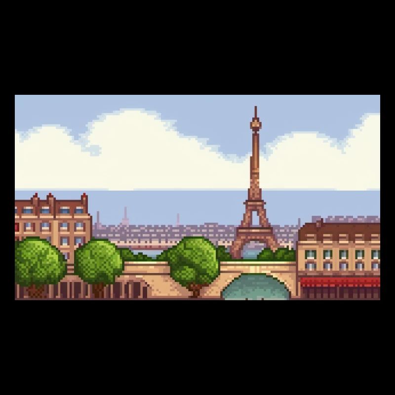 Paris, Frankreich - Pixel Art