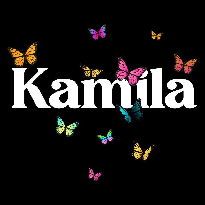 KAMILA - Schöner Mädchen Name mit Schmetterlingen