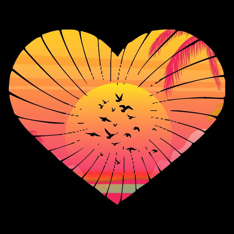 Abstract Tropical Valentine Artwork