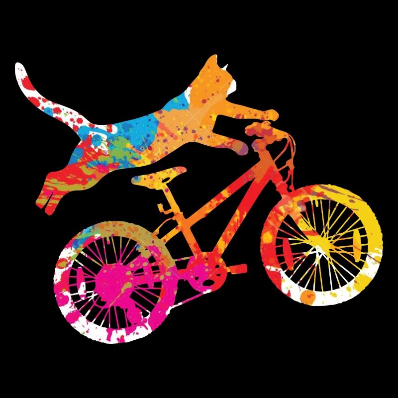 cat on a bike