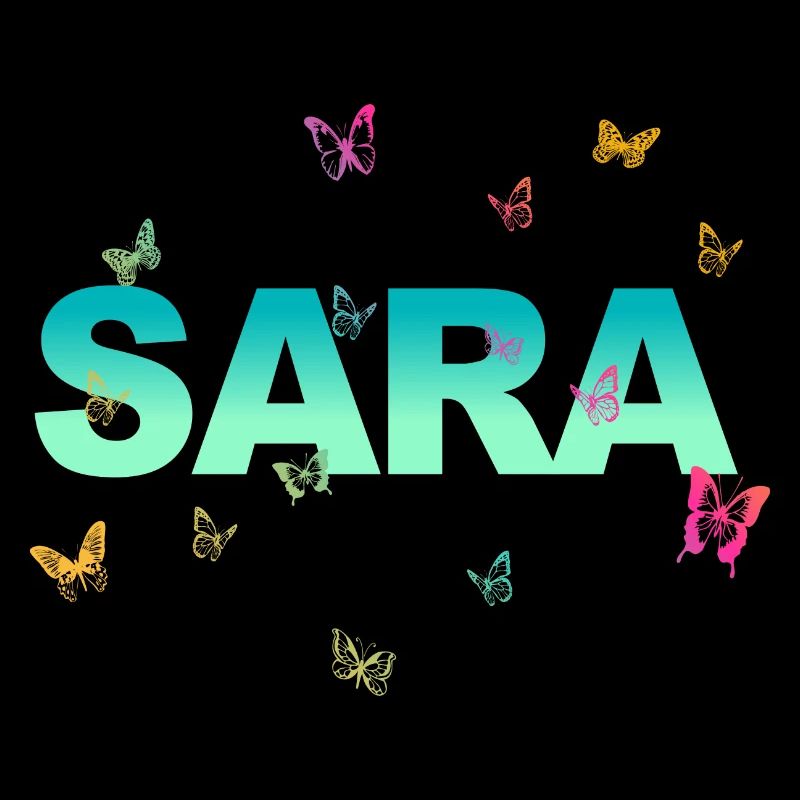 Sara - Schöner Name mit Schmetterlingen, Mädchen