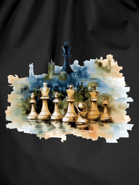 Oil on chess canvas