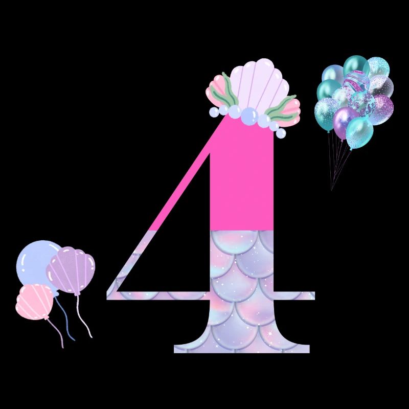 4th birthday mermaid