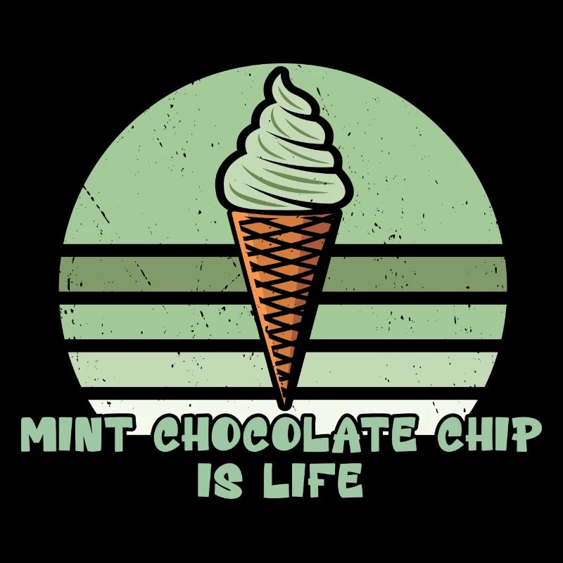 La crème glacée à la menthe et aux pépites de chocolat, c’est la vie