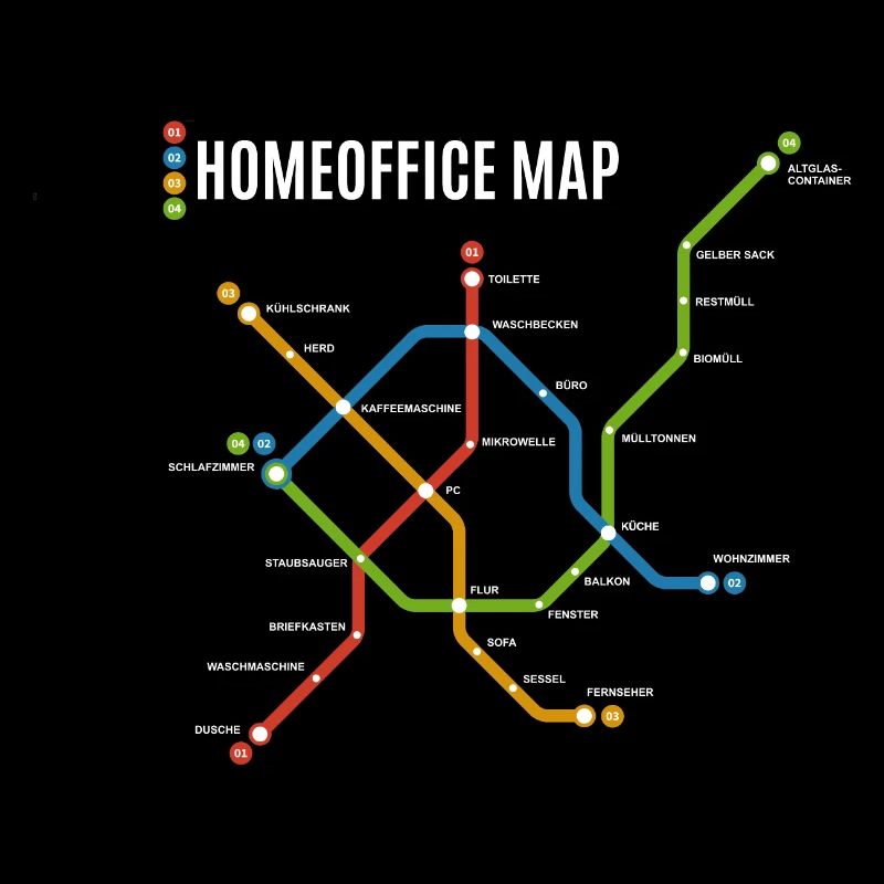 HOMEOFFICE MAP - Das lustige Streckennetz