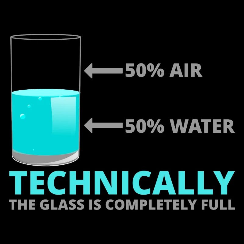 Technically the glass is completely full