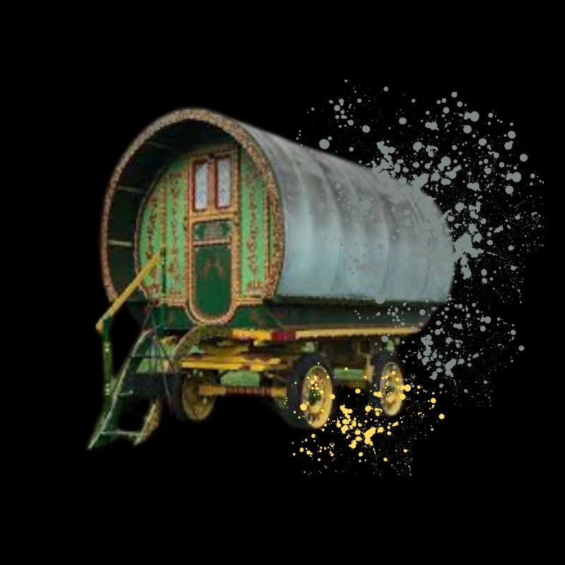 Pferd gezogen Bogen-Top-Karawane,