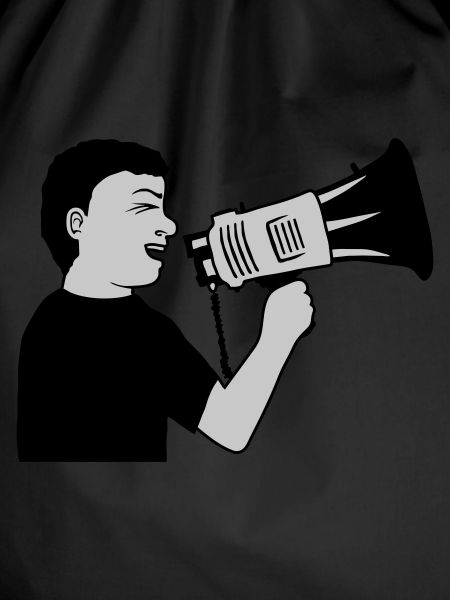 Demonstration Megafon Propaganda Man