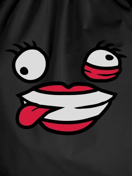 Crazy female comic face
