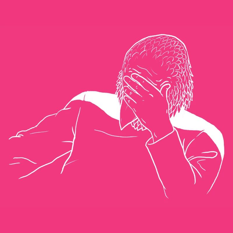 Facepalming Eagle (white design for dark apparel)