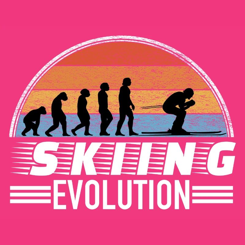 Skifahrer Spruch Evolution
