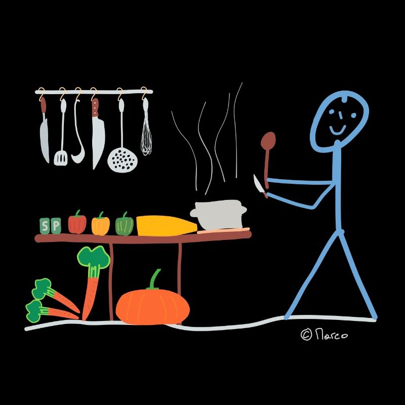 Koch Strtichmännchen, profession passe-temps à manger de loisir