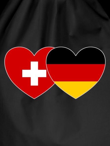 Switzerland Germany Flag Heart
