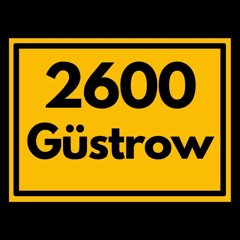 Panneau de la ville - puis rétro ancien code postal 2600 GÜSTROW