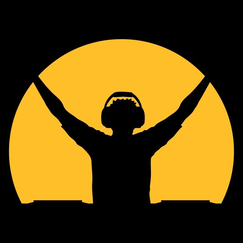 Sun silhouette DJ