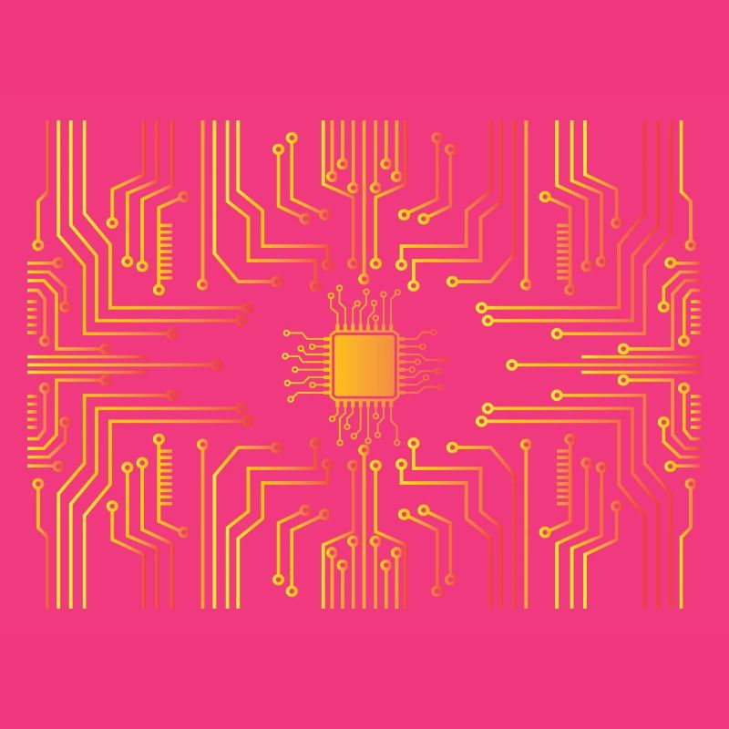 Circuit board core CPU heart pc coder geek