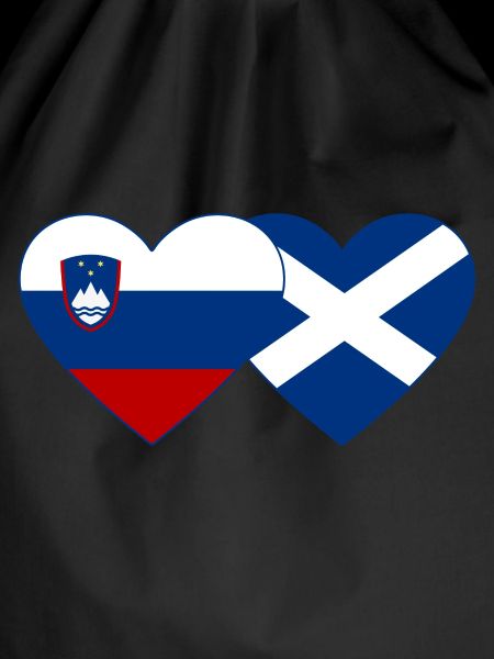 Slovenia Scotland Flag Heart