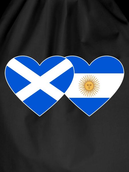 Scotland Argentina Flag Heart
