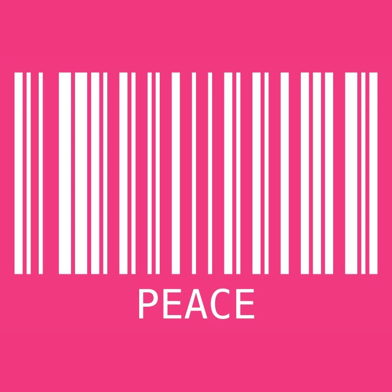 Code-barres de la paix Friedenszeichen Strichcode Symbole