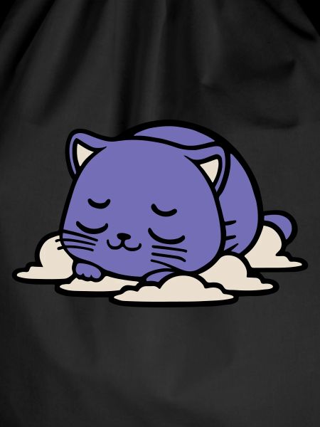 Baby sleeping cat