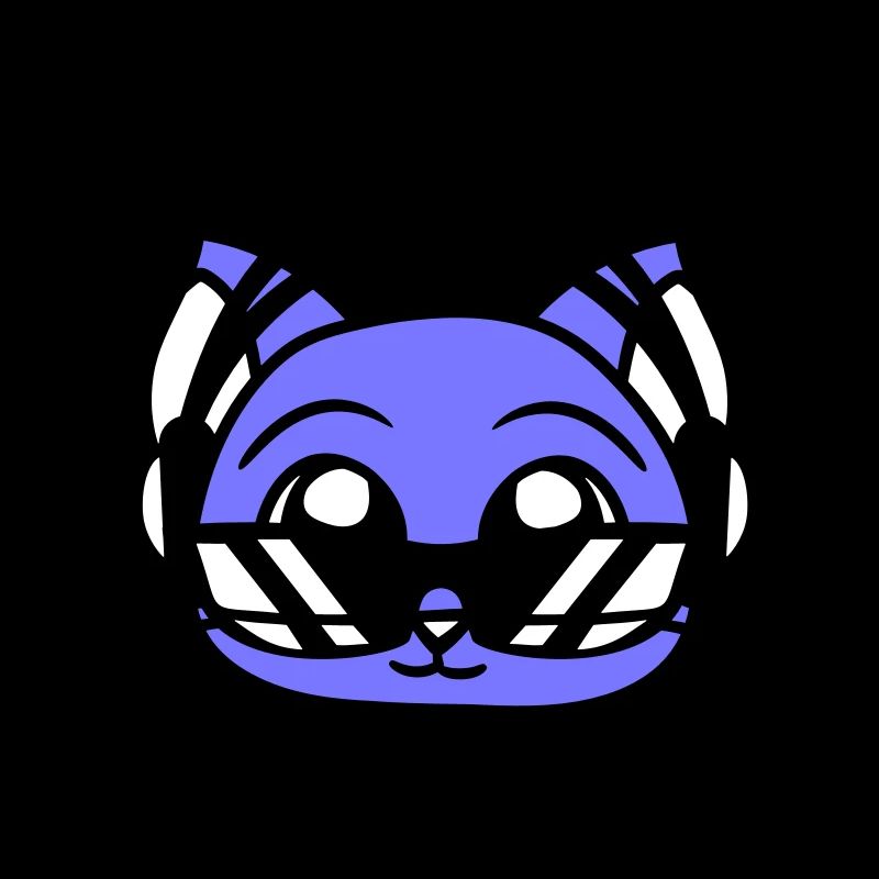 DJ Cat Face Kitten Pet Head