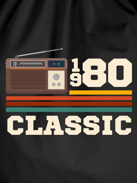 Retro classic 1980s anniversary