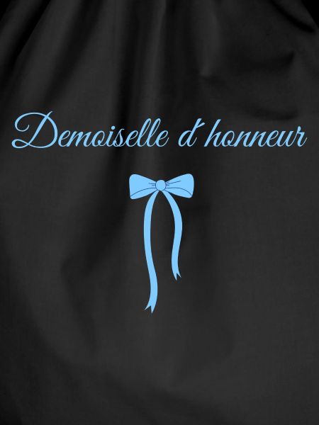 Blue Bow Bridesmaid