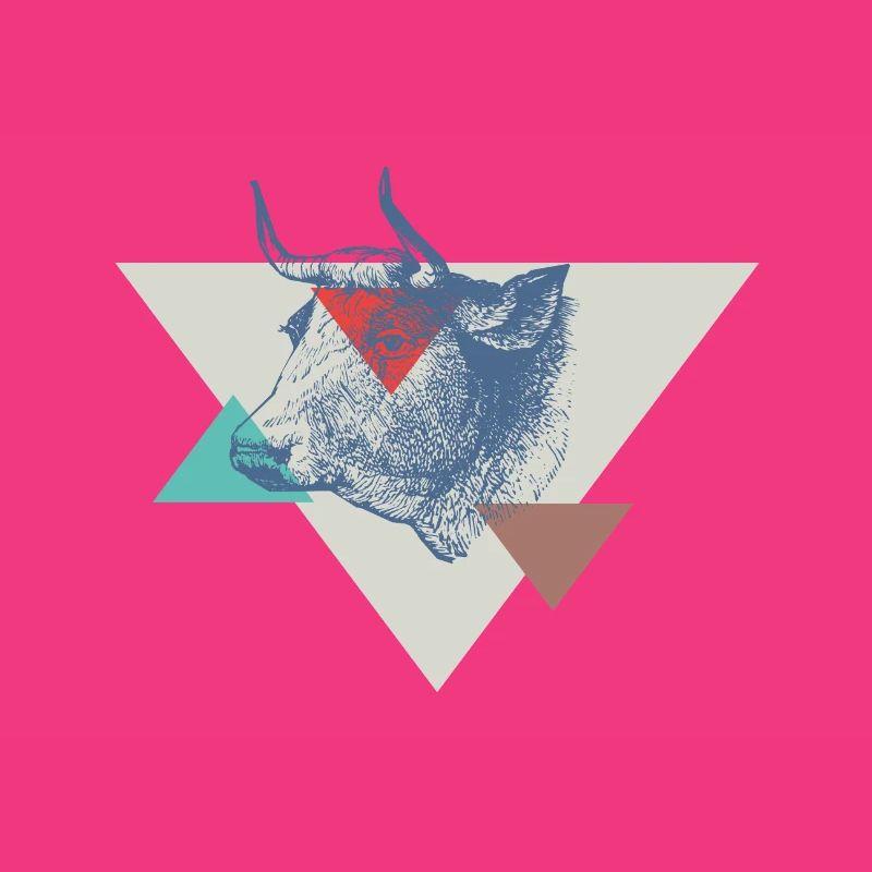 Conception de triangle de vache