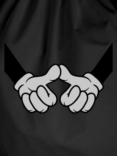 Thumbs touch welcome friends