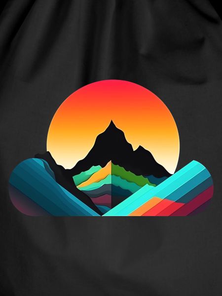 Mountain Landscape Geometric Art