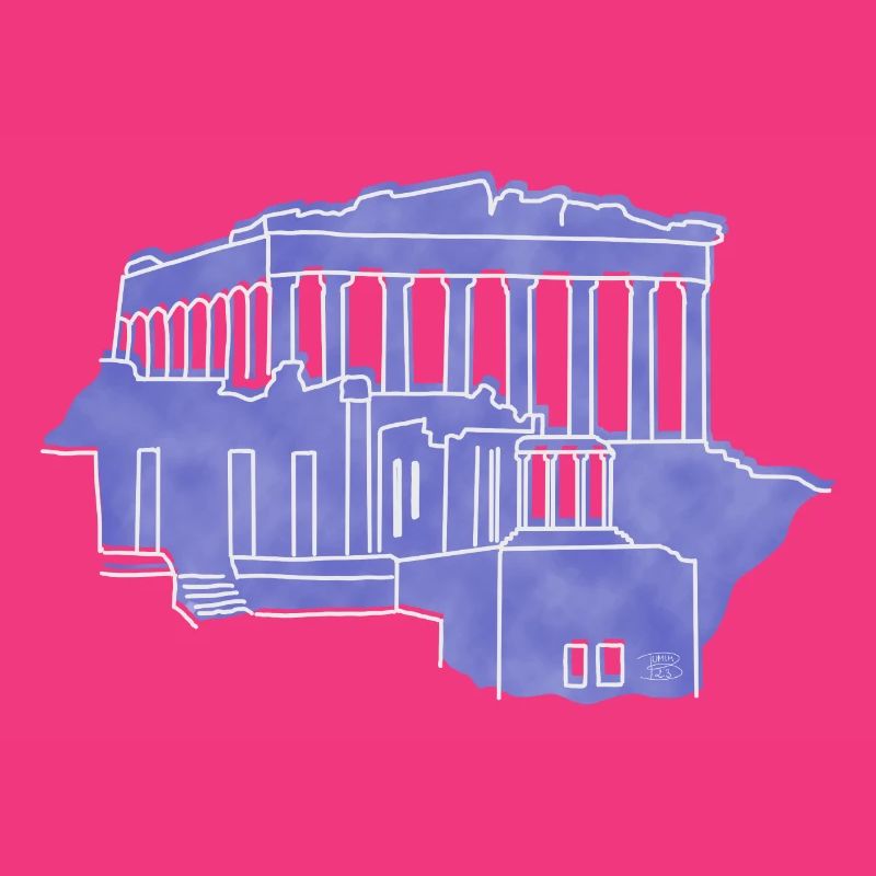 « Acropolis », design de lignes boho, série « Grèce »
