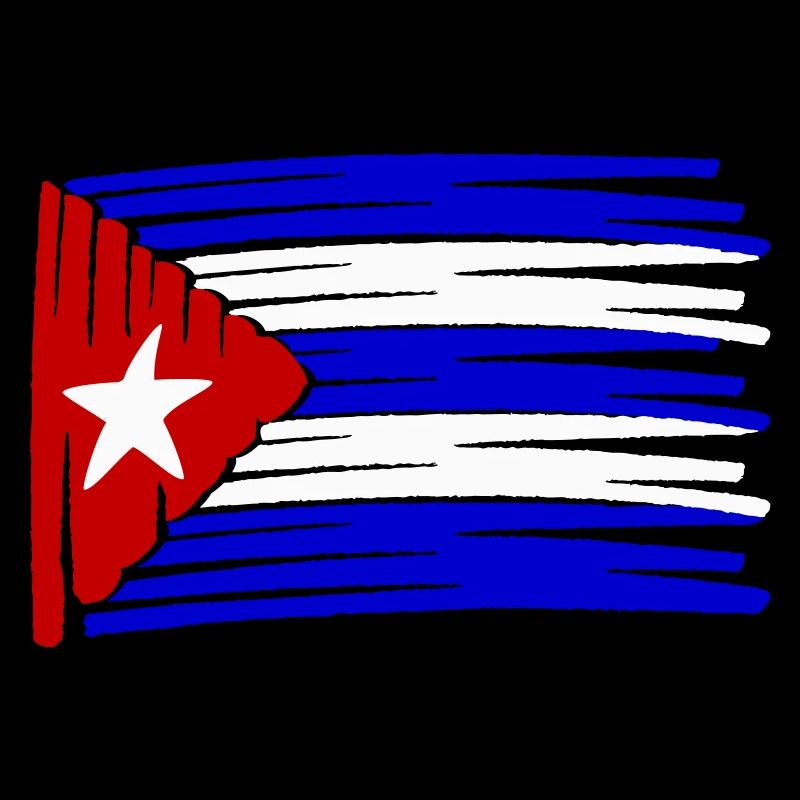 Drapeau de Cuba peint en latin