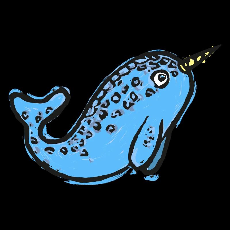 Illustration mignonne de narval