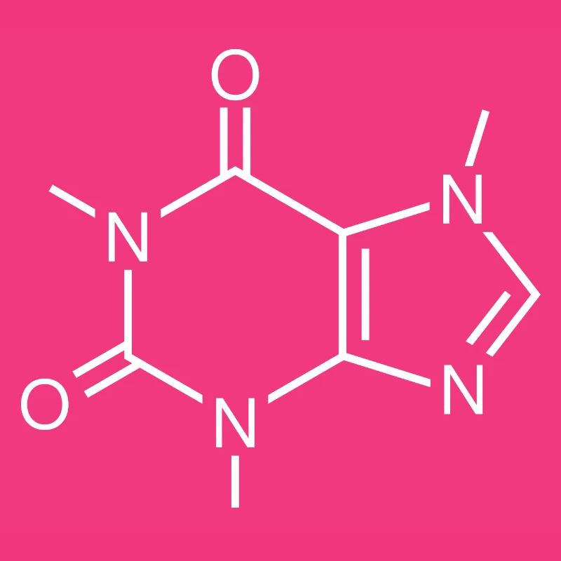 Caffeine molecule (chemical formula)