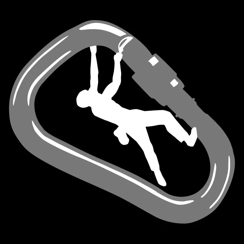 Klettern, Karabiner und Kletterer