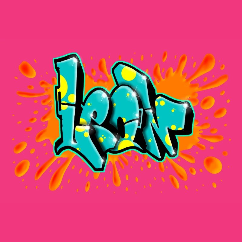 Léon graffiti splash rouge imprimable sur tout