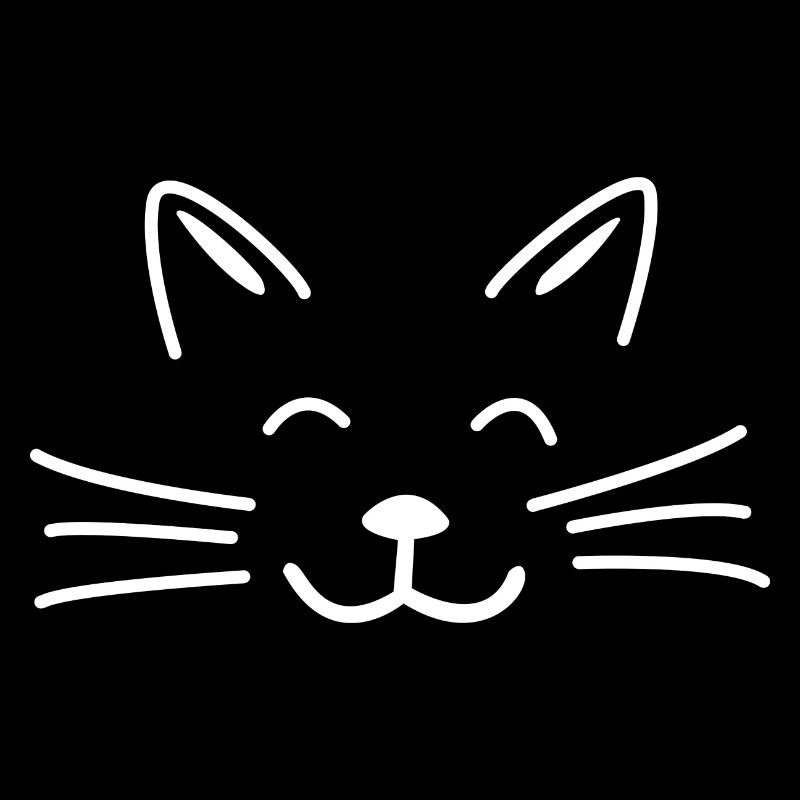 Süße Katze Geschenkidee weiß