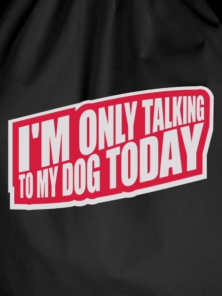 only talking to dog