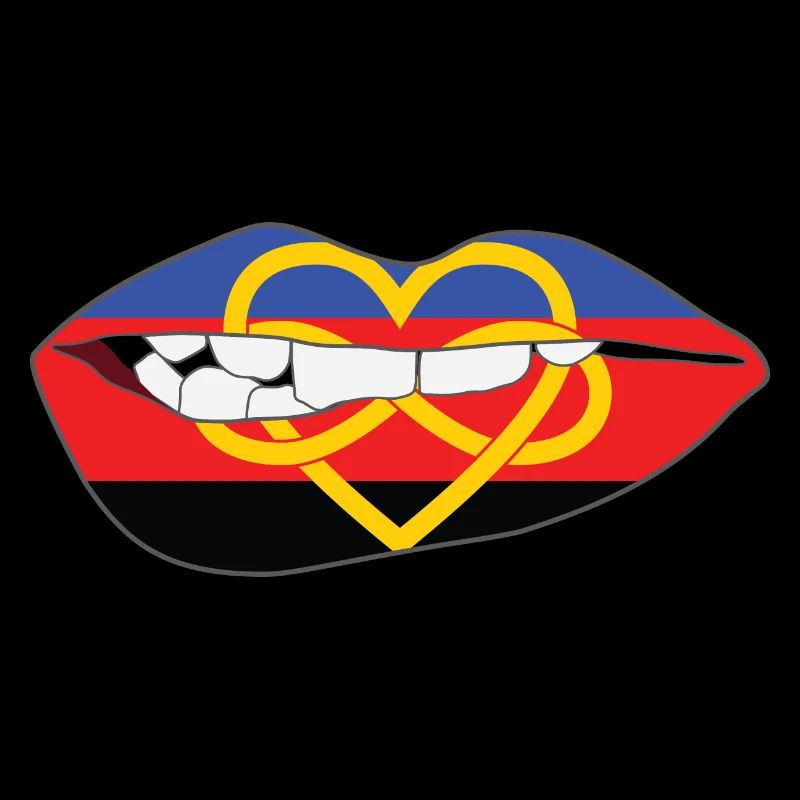 Biting Lips - Polyamory Flag