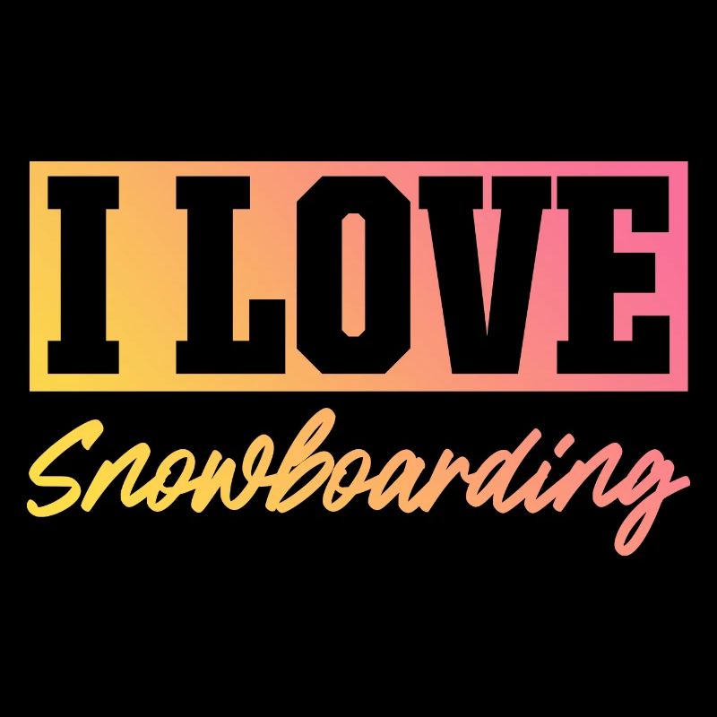 Ich liebe Snowboarding