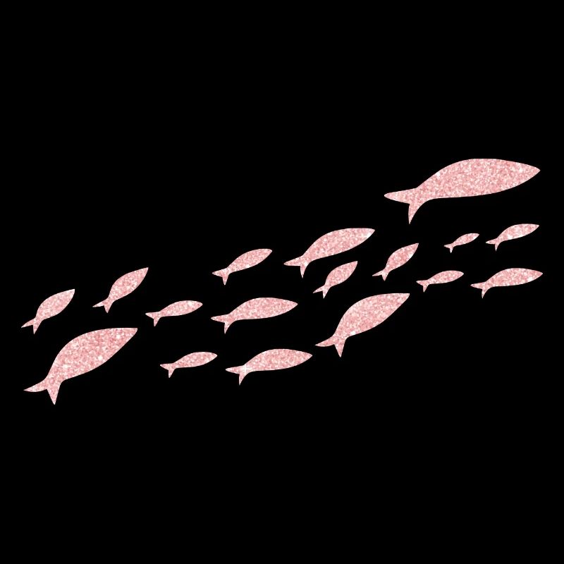 Pink Gold Glitter Sardine Fish
