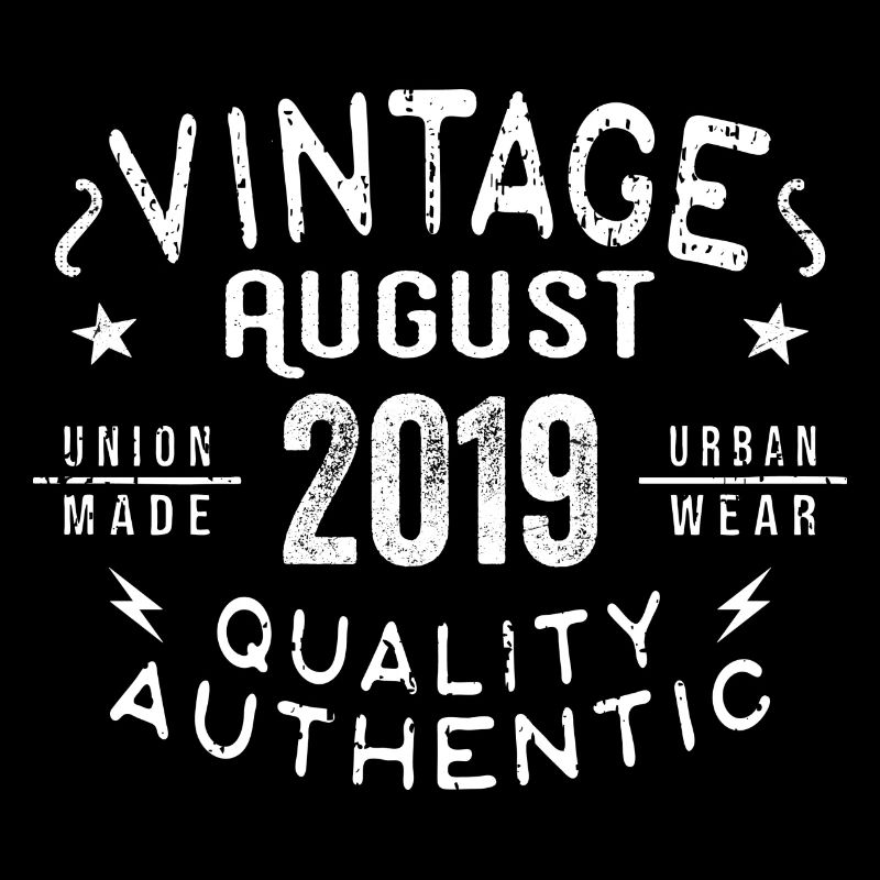 August 2019 Geburtstagsgeschenk August 2019 Retro