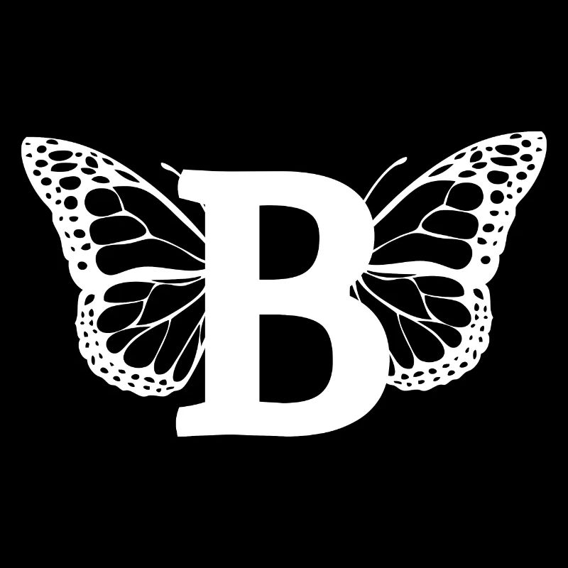 lettre b papillon