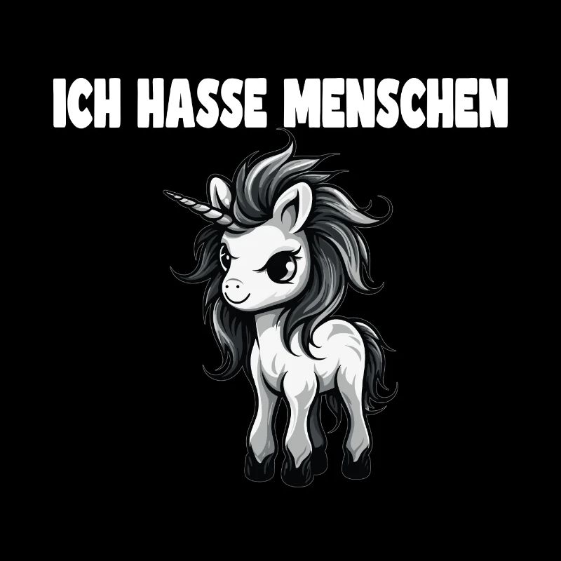 Funny unicorn design with slogan