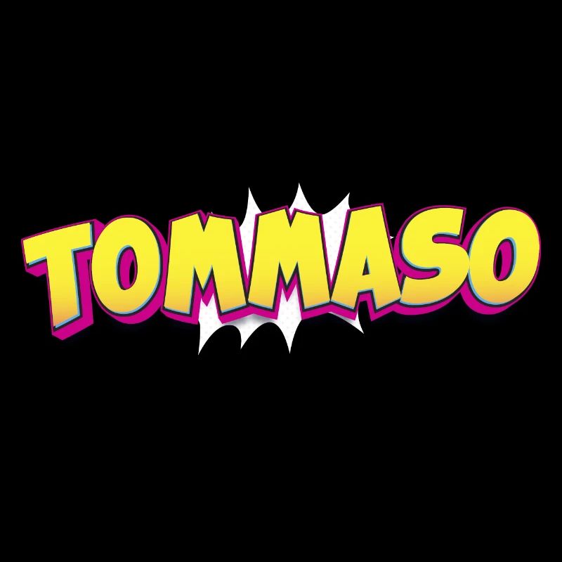 Tommaso benutzerdefinierter Name Comic-Buch-Stil Pop-Art,