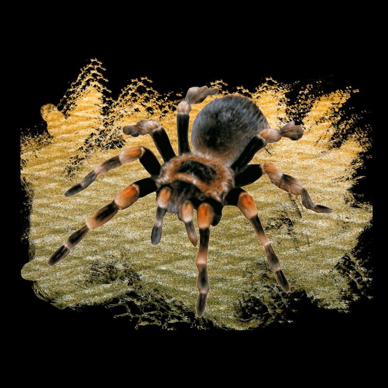Red-knee tarantulas are considered non-aggressive