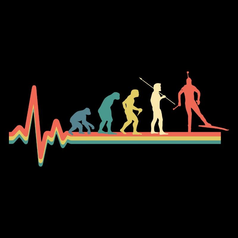 Evolution Biathlon Wintersport Retro